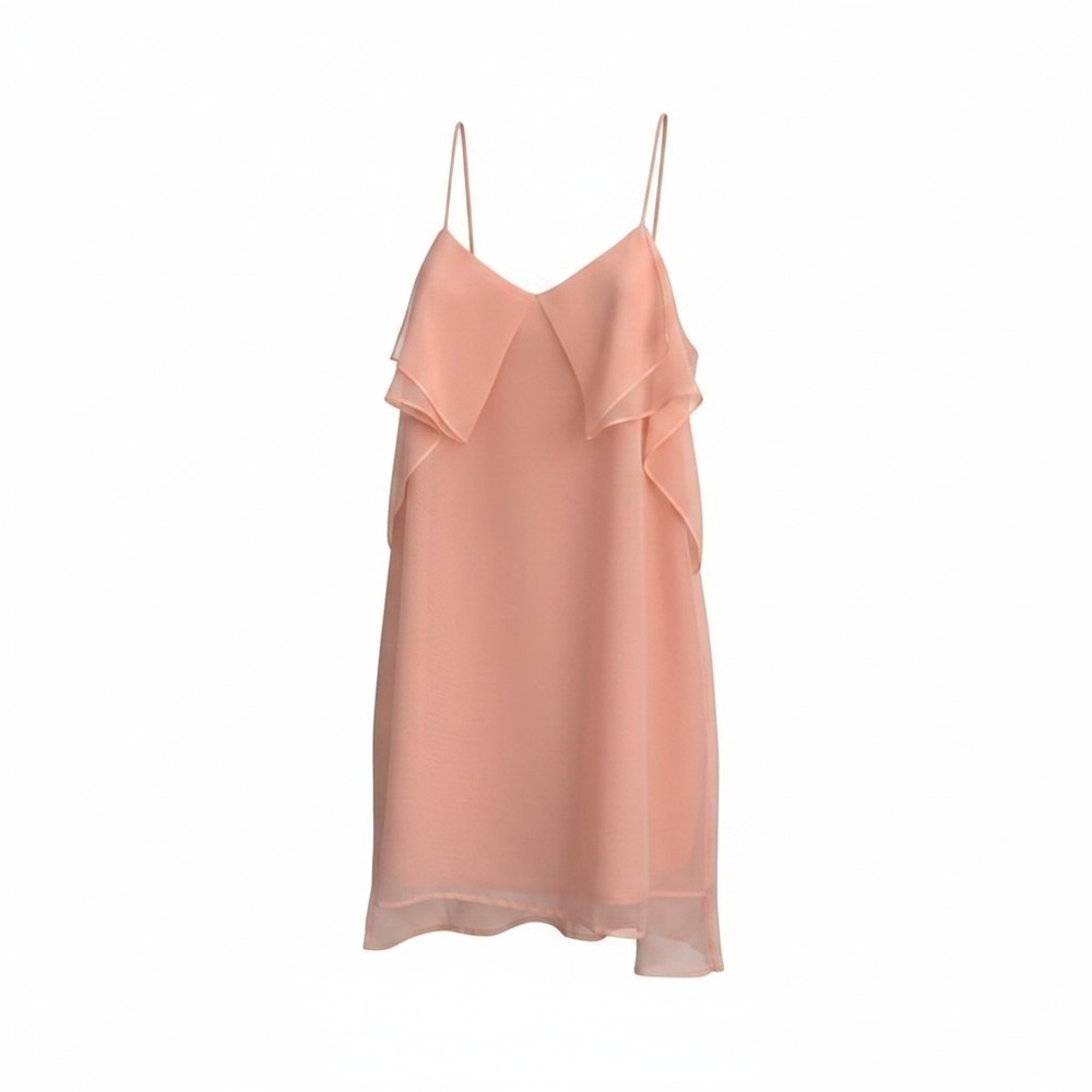 NWT BCBGeneration Peach Ruffle Dress Boho Chic Romantic Coquette Retail $78 XS